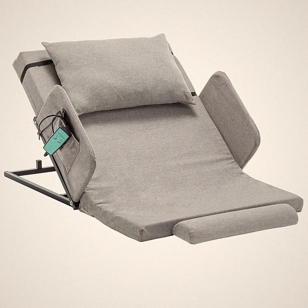 4-68° lectric Adjustable Bed Backrest with Safety Rails - 300 lbs Capacity