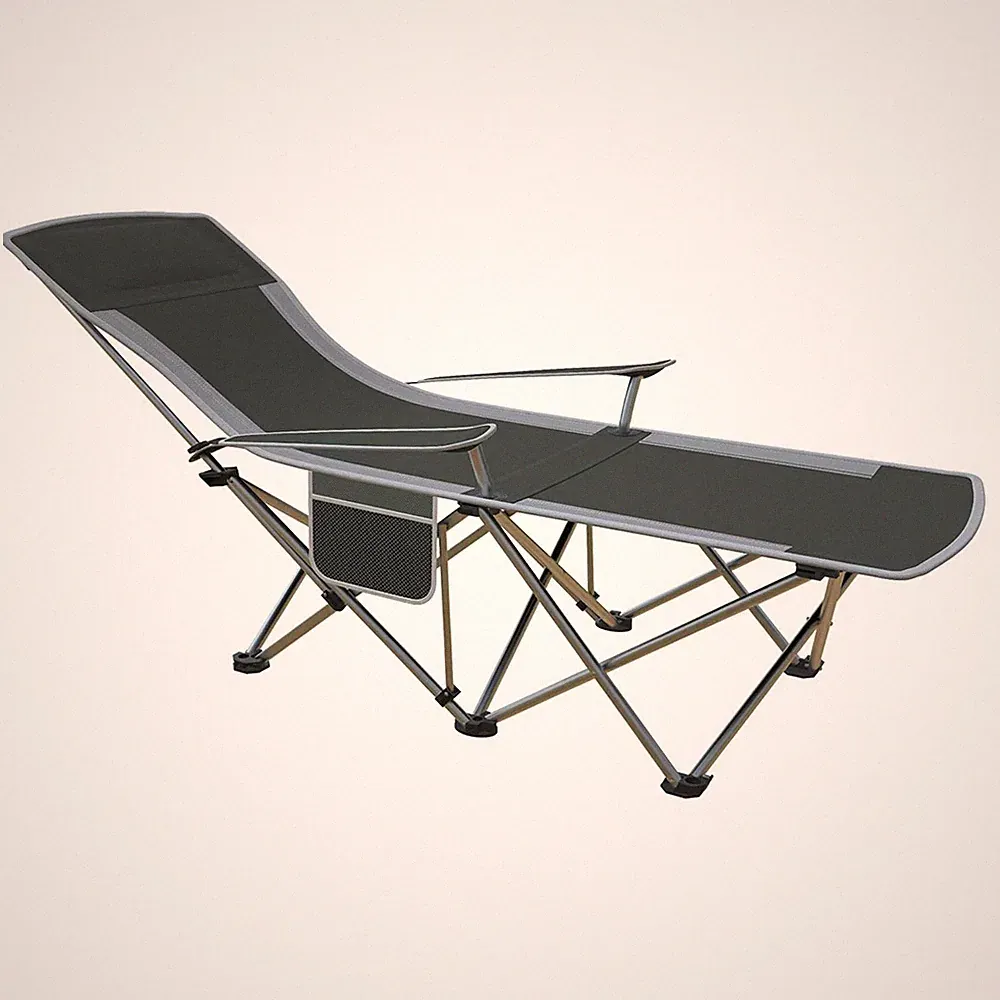 Heavy Duty Folding Beach Chair Recliner 300lbs Adjustable Backrest Footrest