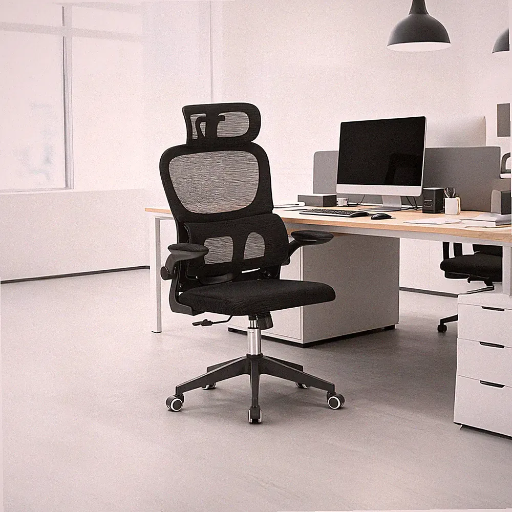 Mobile High Back 3D Headrest Lumbar Support 360 Swivel Office Chair Armrest Tilt