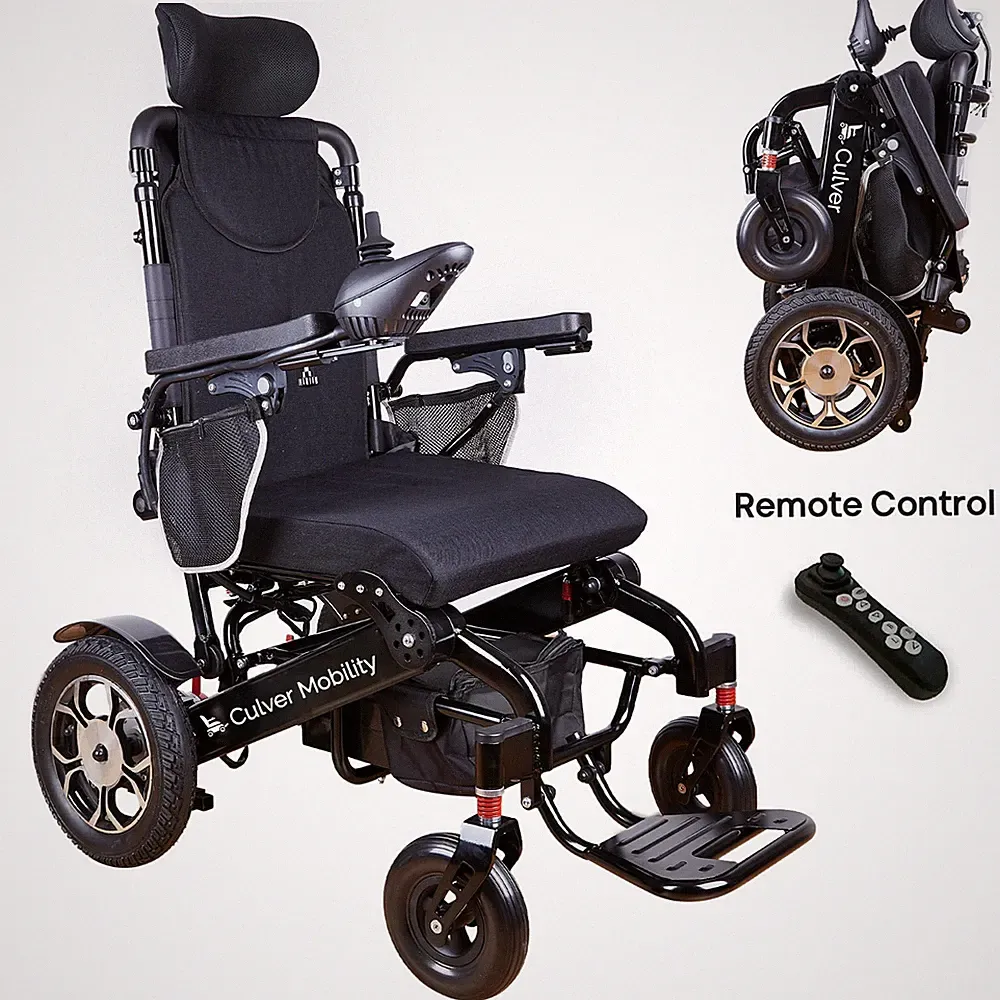 Reclining Folding Lightweight Electric Wheelchair 500W Motor,330 lbs-13 miles